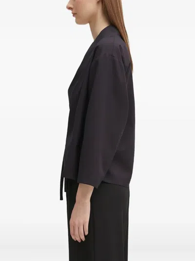 Kenzo Tie-detail Jacket In Brown