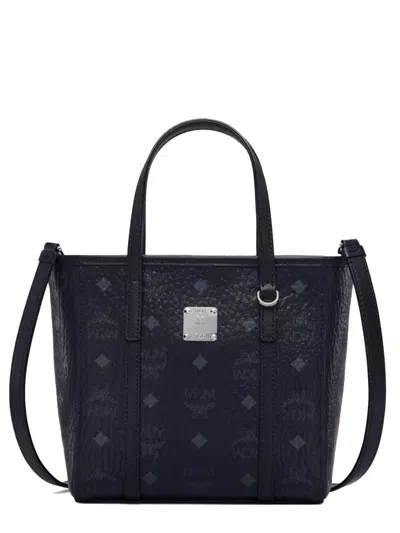 Mcm Toni Top-zip Mini Tote In Black