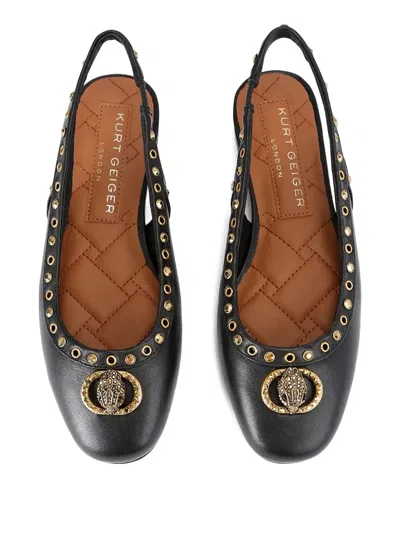 Kurt Geiger Studded Ballet Flats In Black