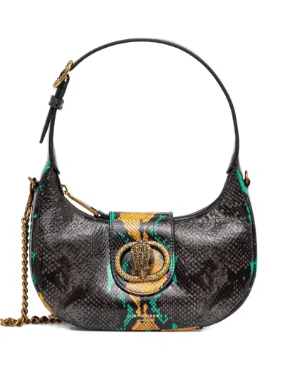 Kurt Geiger Snakeskin-effect Chain Tote Bag In Black