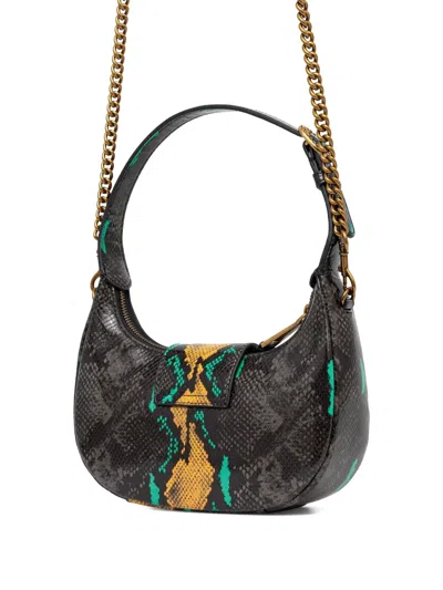 Kurt Geiger Snakeskin-effect Chain Tote Bag In Black