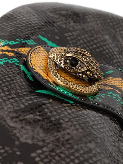 Kurt Geiger Snakeskin-effect Chain Tote Bag In Black