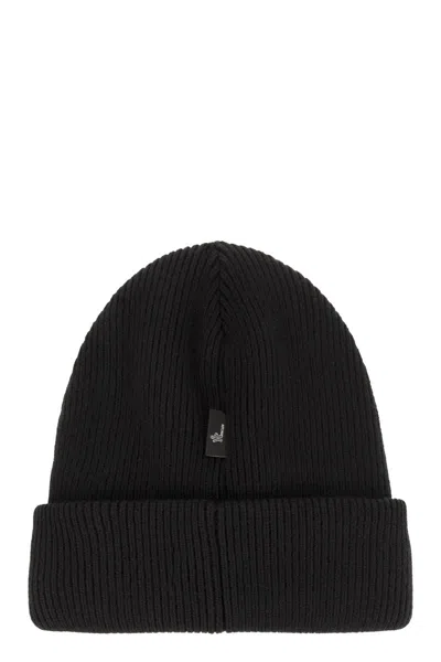 Moncler Grenoble Wool Cap In Black