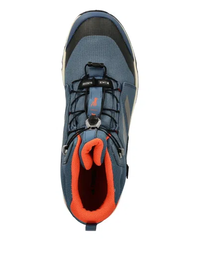 Adidas Originals Stripes-detail Boots In Blue