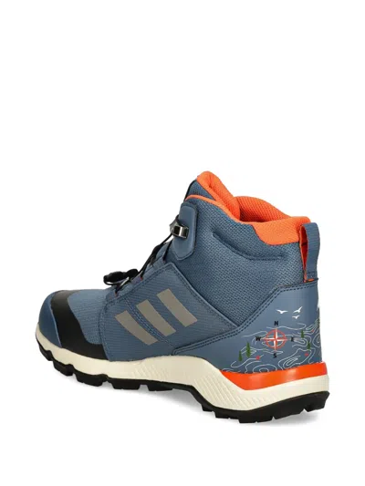 Adidas Originals Stripes-detail Boots In Blue