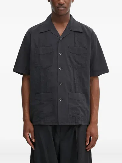 Neighborhood Multi-pocket Short-sleeve Shirt In Black