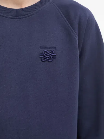 Filling Pieces Embroidered Crewneck Sweatshirt In Blue