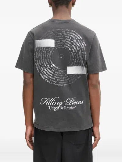 Filling Pieces Round-neck Graphic T-shirt In Gray