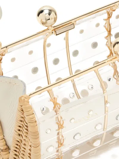 Waiwai Rio Strass Clutch Bag In White