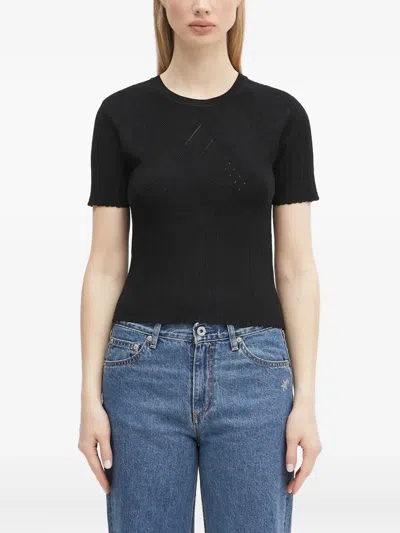 Kenzo Ribbed Top In Black
