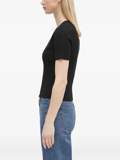 Kenzo Ribbed Top In Black