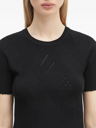 Kenzo Ribbed Top In Black
