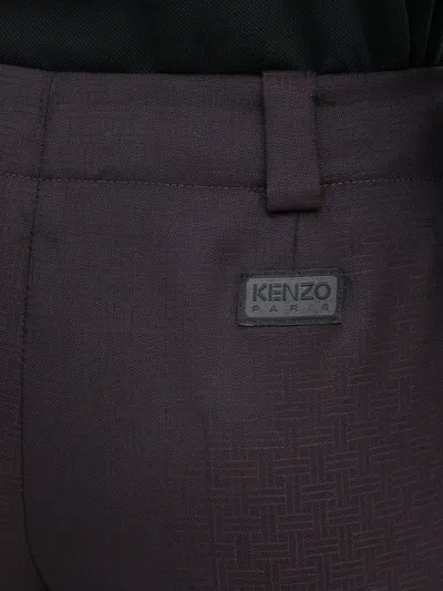 Kenzo Slit Detail Trousers In Black