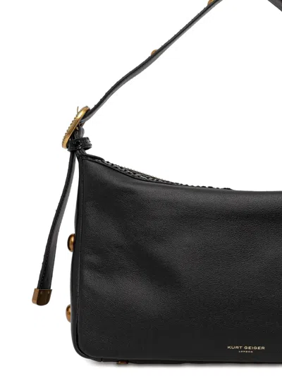 Kurt Geiger Chelsea Studded Soft Shoulder Bag In Black
