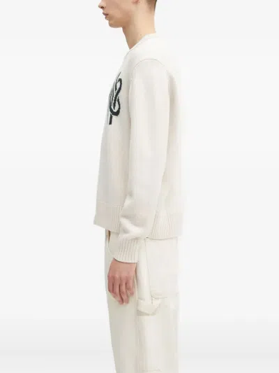Filling Pieces Ribbed Graphic Sweater In Neutral