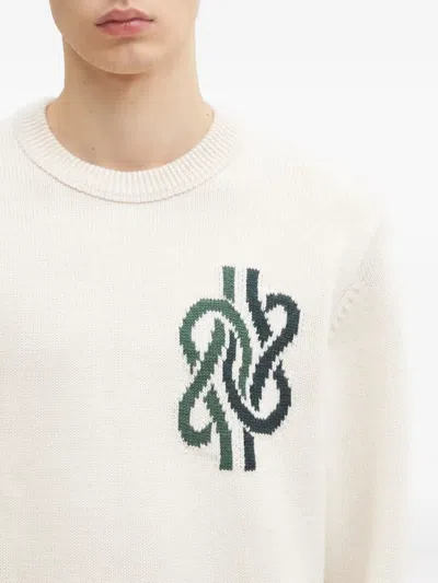 Filling Pieces Ribbed Graphic Sweater In Neutral