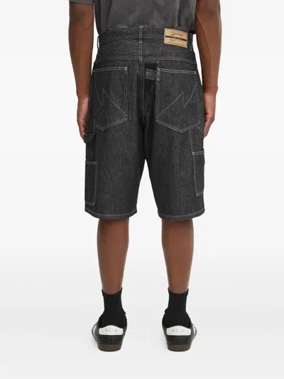 Neighborhood Cotton Denim Shorts In Gray