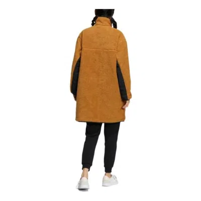 Adidas Originals (wmns) Adidas Neo Colorblock Logo Print Stand Collar Cotton Jacket 'tan Black' In Multi