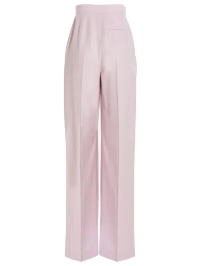Alexander Mcqueen Pants With Front Pleats In Pink
