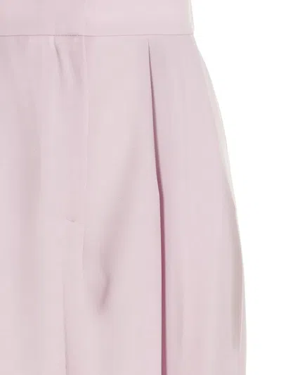 Alexander Mcqueen Pants With Front Pleats In Pink