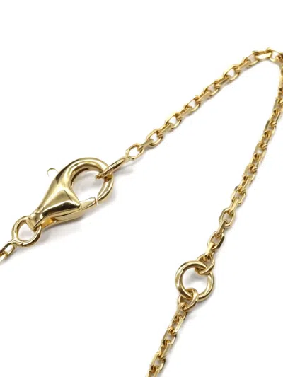 Pre-owned Van Cleef & Arpels 18k Yellow Gold Alhambra Onyx Necklace