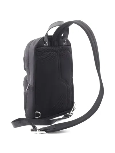 Pre-owned Prada Triangle-logo Crossbody Bag In Black