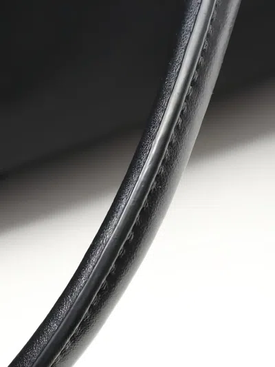 Pre-owned Prada Leather-trimmed Canvas Tote Bag In Black