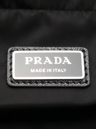 Pre-owned Prada 20's Re-nylon Cross Body Bag In Black