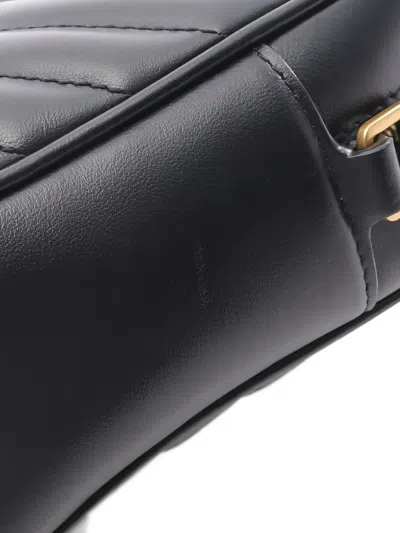 Pre-owned Saint Laurent Lou Quilted Shoulder Bag In Black