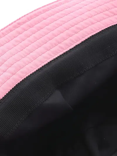 Pre-owned Prada Triangle-logo Bucket Hat In Pink