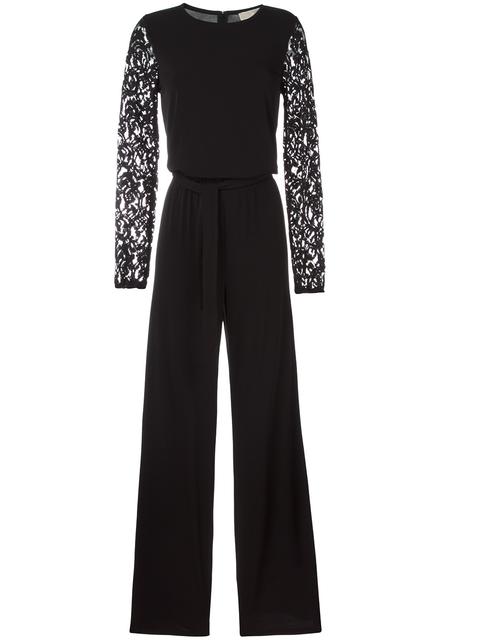 michael kors lace sleeve jumpsuit