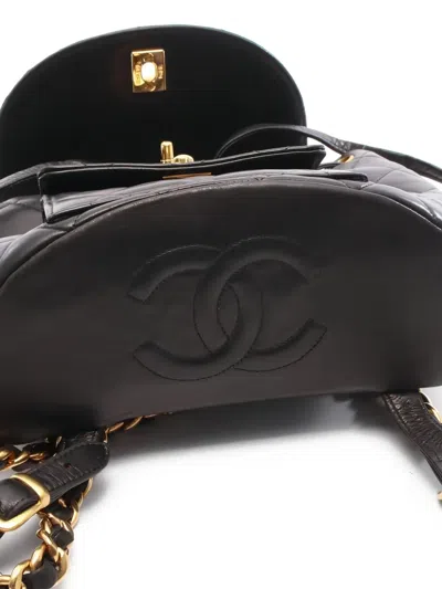 Pre-owned Chanel Matelassé Backpack In Black