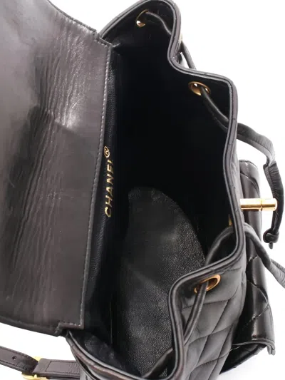 Pre-owned Chanel Matelassé Backpack In Black