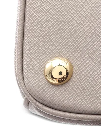 Pre-owned Prada Saffiano Lux Leather Tote Bag In Gray