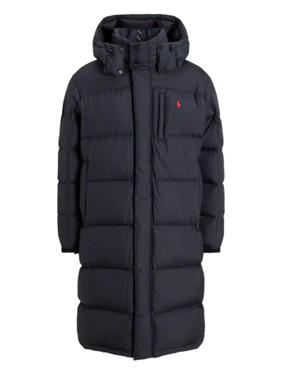 Polo Ralph Lauren Hooded Insulated Bomber Coat In Blue