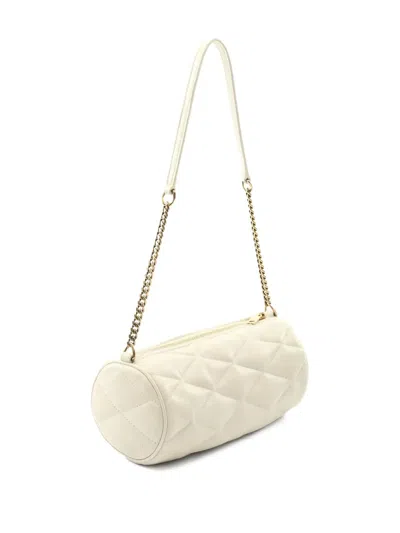 Pre-owned Saint Laurent Diamond-quilted Shoulder Bag In White