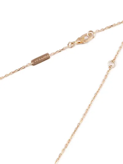 Pre-owned Van Cleef & Arpels 2010 Rose Gold Alhambra Onyx Necklace In Black