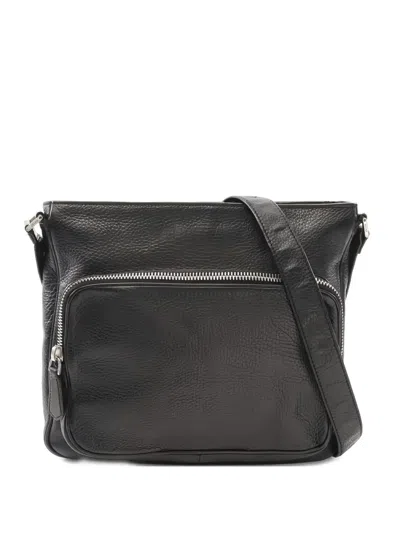 Pre-owned Prada 2000s Leather Shoulder Bag In Black