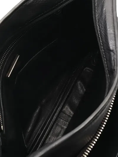 Pre-owned Prada 2000s Leather Shoulder Bag In Black