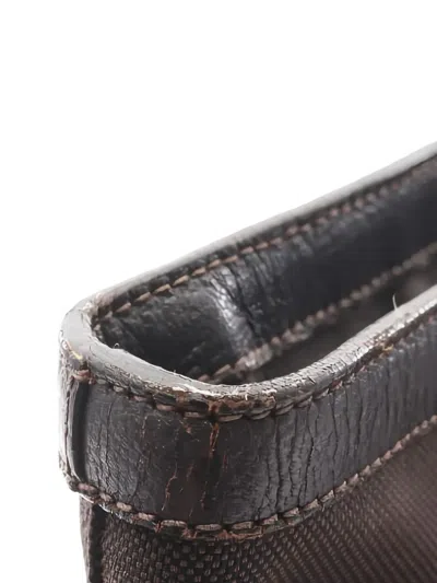 Pre-owned Prada 2000s Leather Tote Bag In Brown