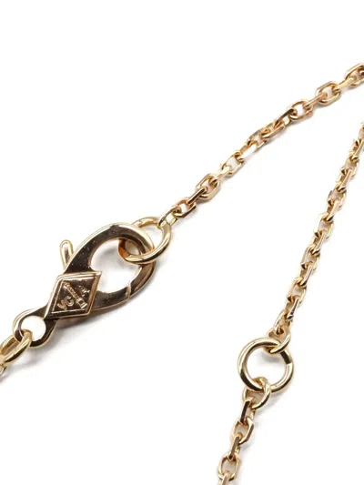 Pre-owned Van Cleef & Arpels 10s 18k Rose Gold Alhambra Diamond Necklace