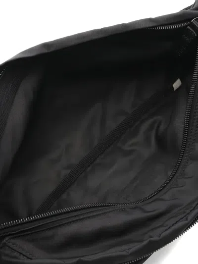 Pre-owned Prada 00s Logo-plaque Belt Bag In Black