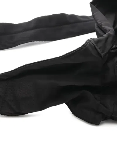 Pre-owned Prada 00s Logo-plaque Belt Bag In Black