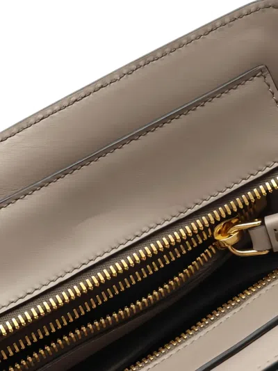 Pre-owned Prada Leather Tote Bag In Gray