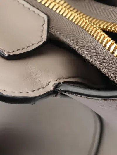 Pre-owned Prada Leather Tote Bag In Gray