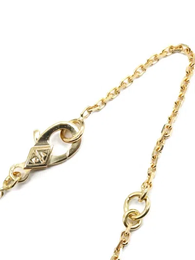 Pre-owned Van Cleef & Arpels 18k Yellow Gold Alhambra Onyx Necklace