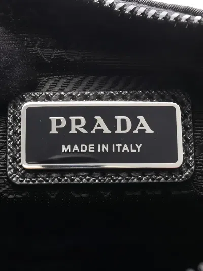 Pre-owned Prada Triangle-logo Crossbody Bag In Black