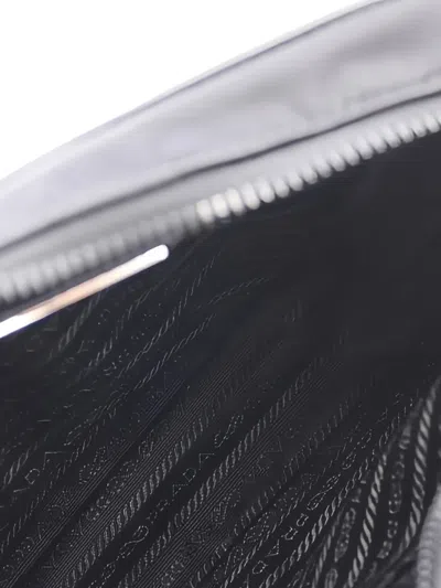 Pre-owned Prada Triangle-logo Crossbody Bag In Black