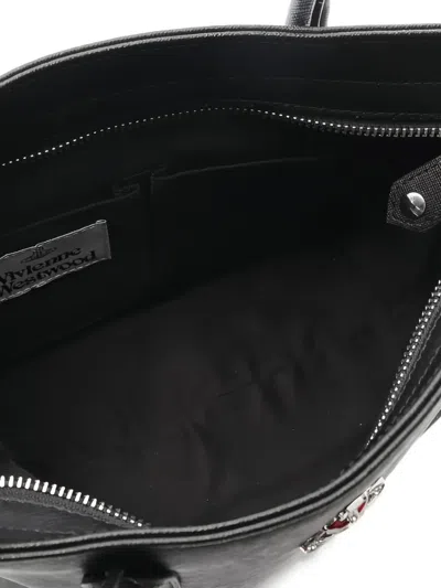 Pre-owned Vivienne Westwood Orb-plaque Tote Bag In Black