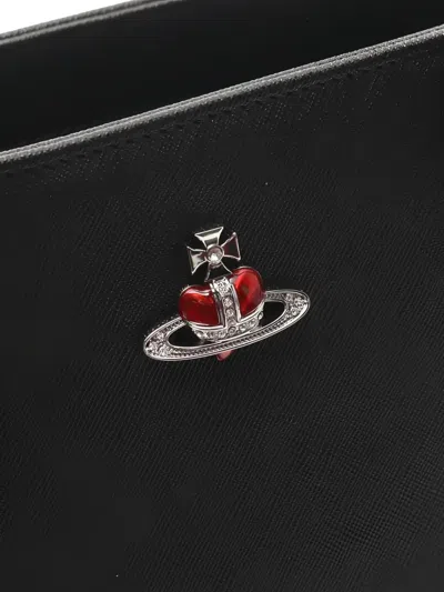 Pre-owned Vivienne Westwood Orb-plaque Tote Bag In Black